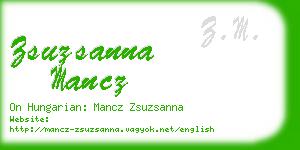 zsuzsanna mancz business card